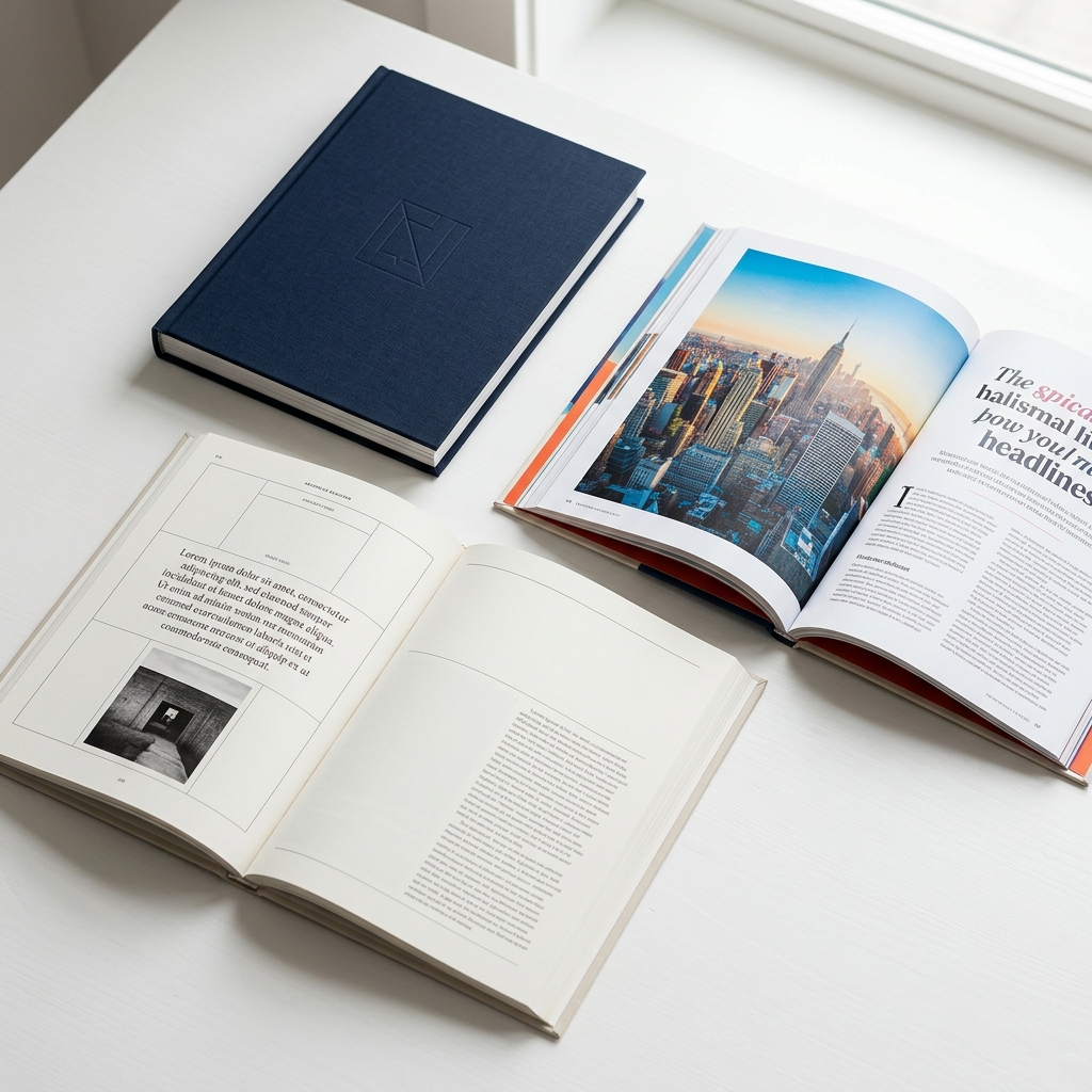 Livros com design editorial profissional